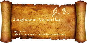 Jungbauer Veronika névjegykártya